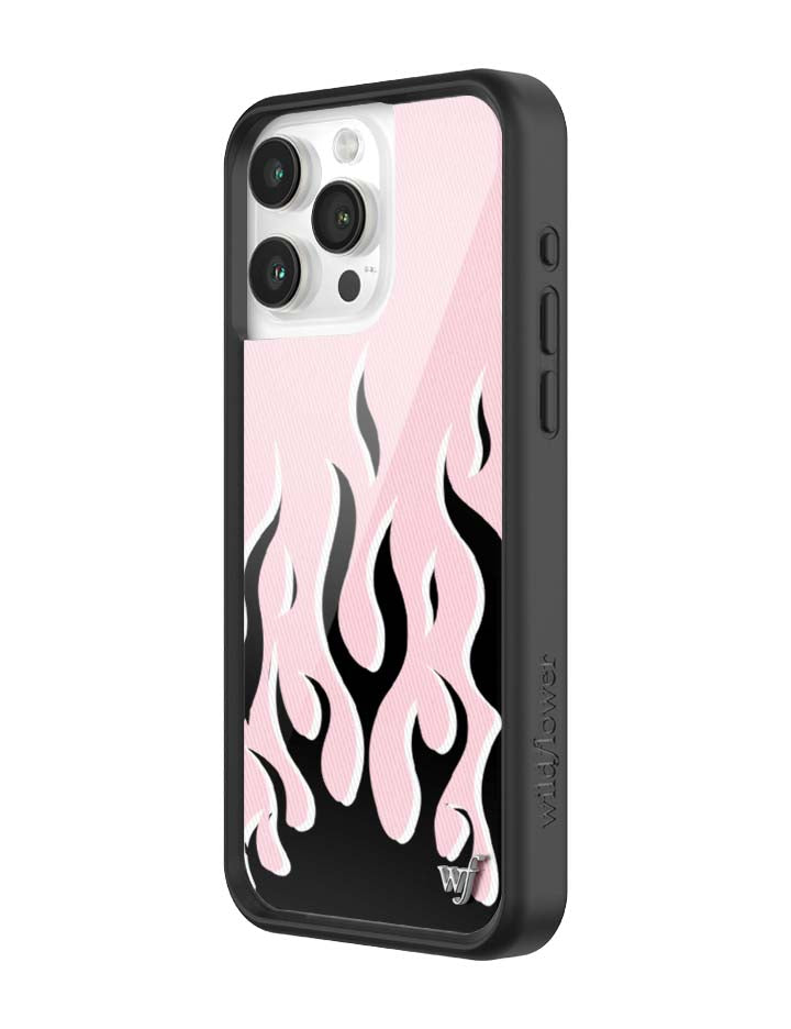 Flames | Pink & Black iPhone Case - Aaria Tees Aaria Tees