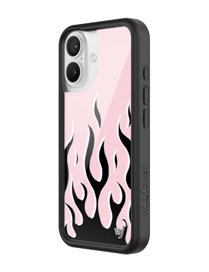 Flames | Pink & Black iPhone Case - Aaria Tees Aaria Tees