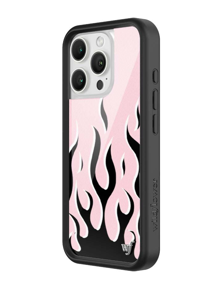 Flames | Pink & Black iPhone Case - Aaria Tees Aaria Tees