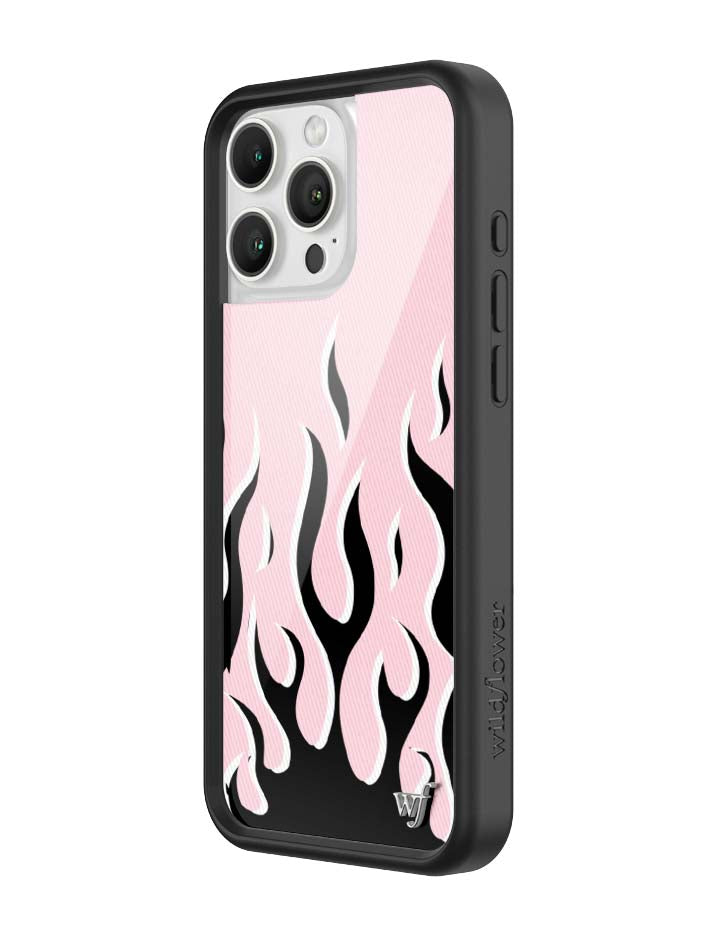 Flames | Pink & Black iPhone Case - Aaria Tees Aaria Tees