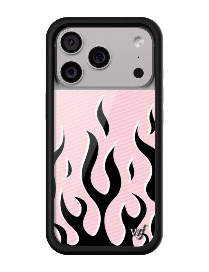 Flames | Pink & Black iPhone Case - Aaria Tees Aaria Tees