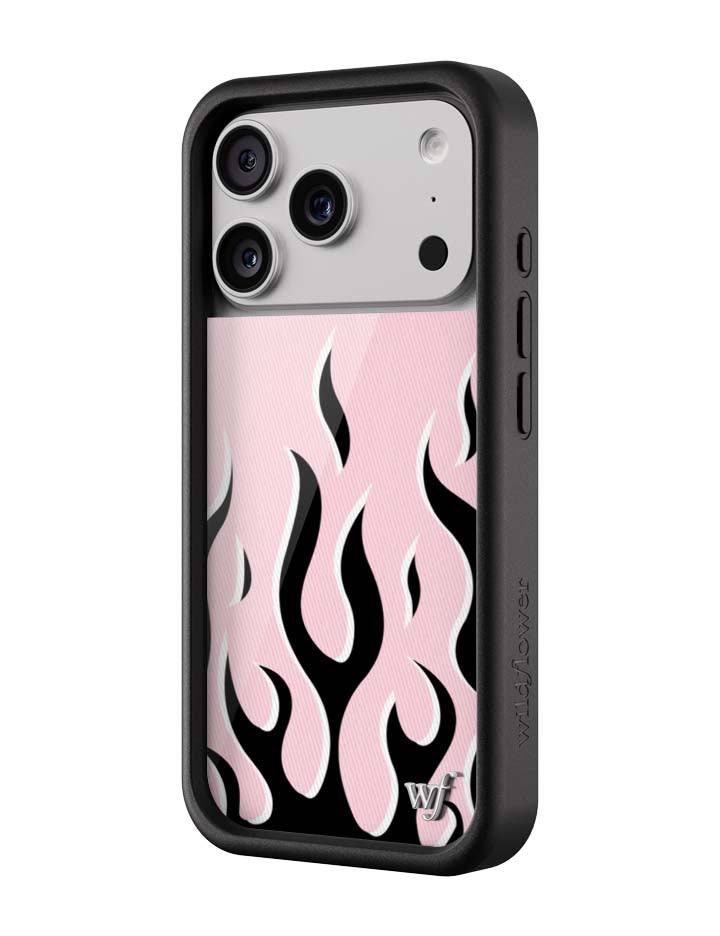 Flames | Pink & Black iPhone Case - Aaria Tees Aaria Tees