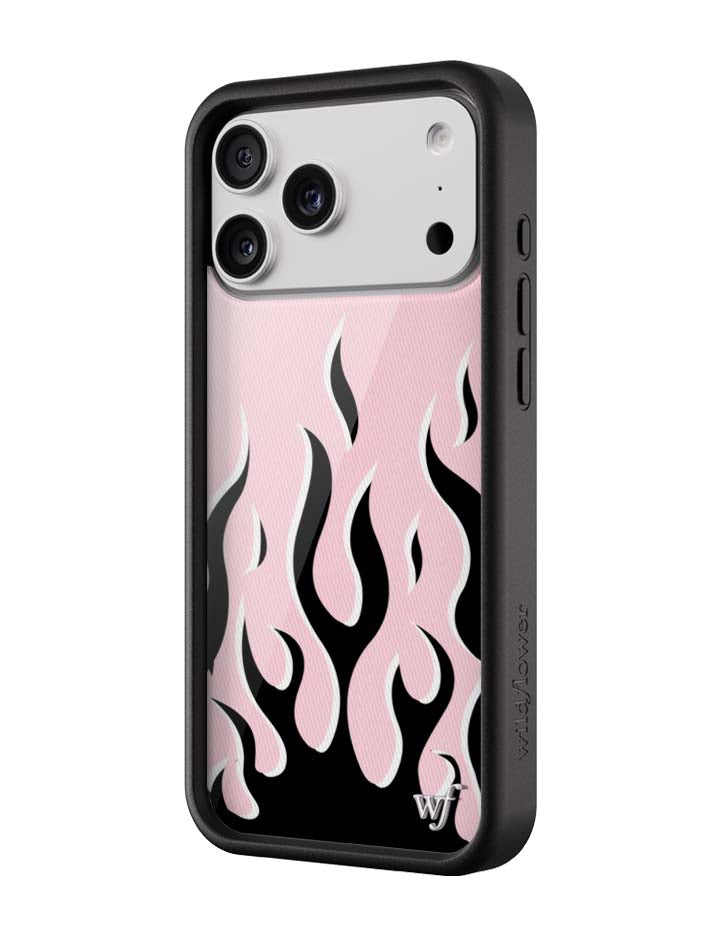 Flames | Pink & Black iPhone Case - Aaria Tees Aaria Tees