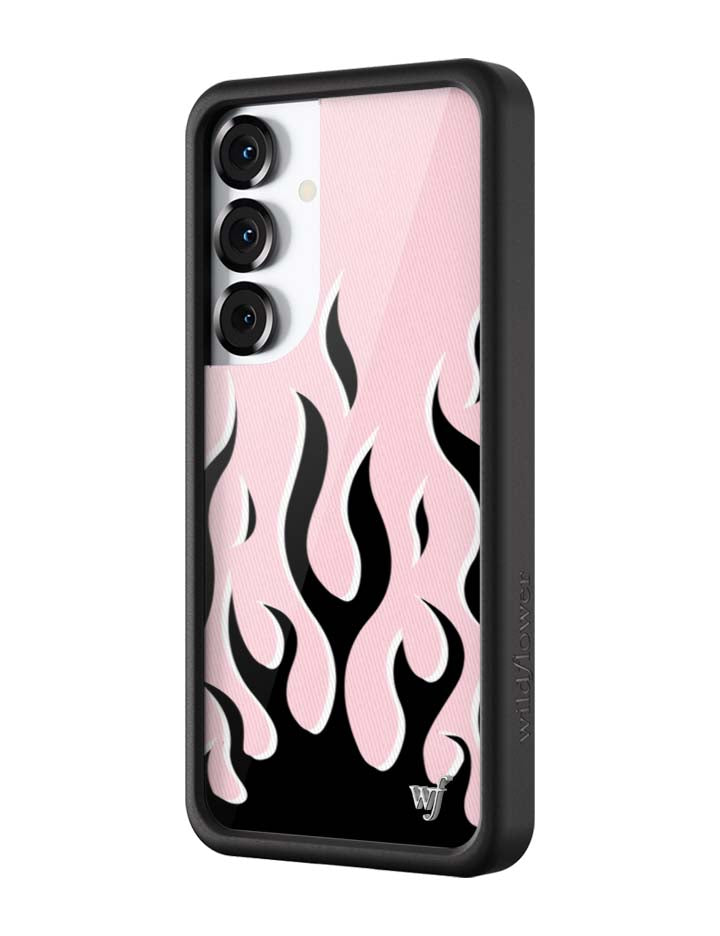 Flames | Pink & Black Samsung Galaxy Case - Aaria Tees Aaria Tees