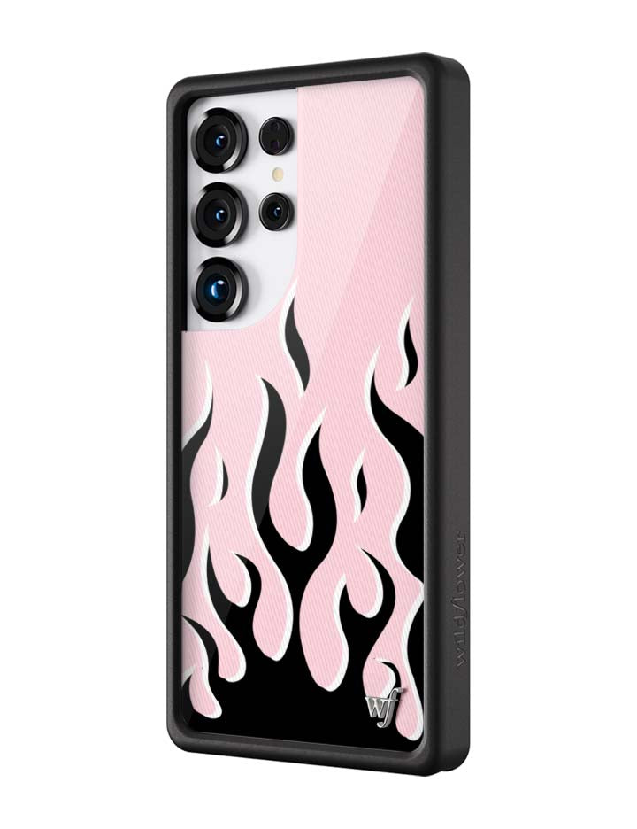 Flames | Pink & Black Samsung Galaxy Case - Aaria Tees Aaria Tees