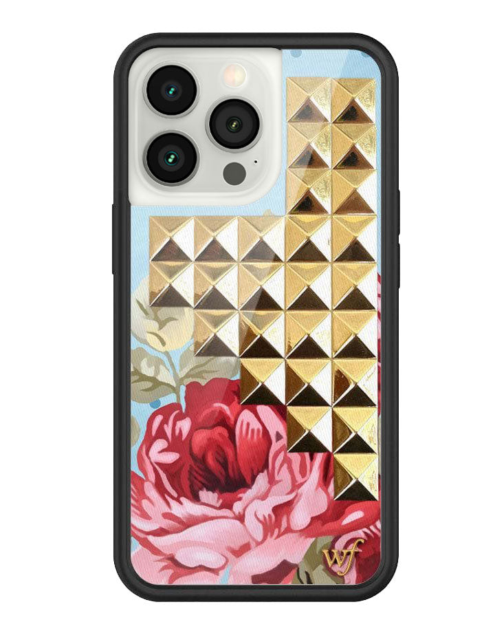 Blue Floral Stud iPhone Case - Aaria Tees Aaria Tees