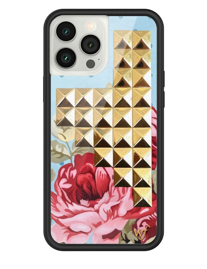 Blue Floral Stud iPhone Case - Aaria Tees