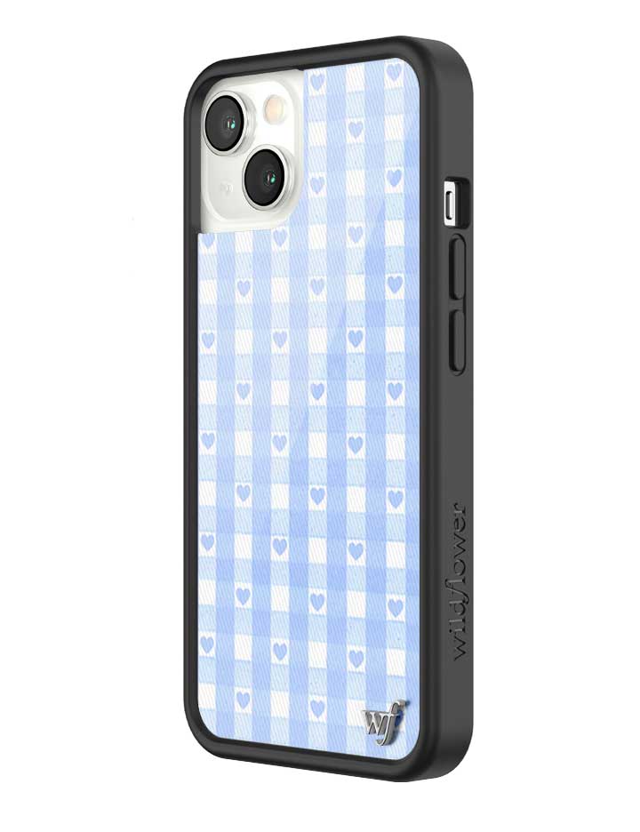Gingham Hearts | Blue iPhone Case - Aaria Tees Aaria Tees