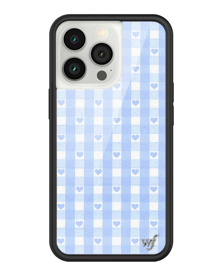 Gingham Hearts | Blue iPhone Case - Aaria Tees Aaria Tees