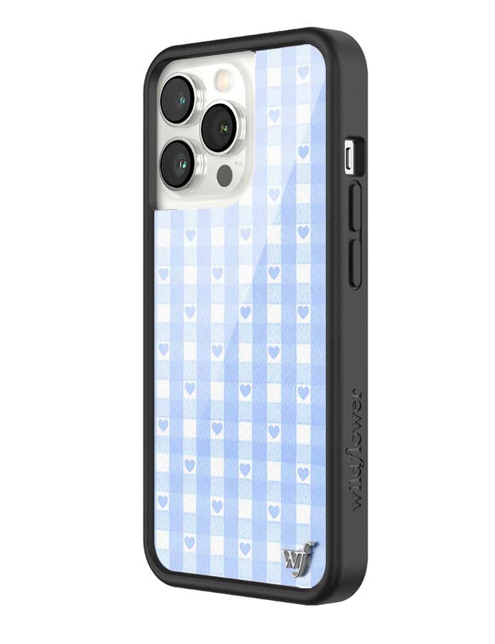 Gingham Hearts | Blue iPhone Case - Aaria Tees Aaria Tees