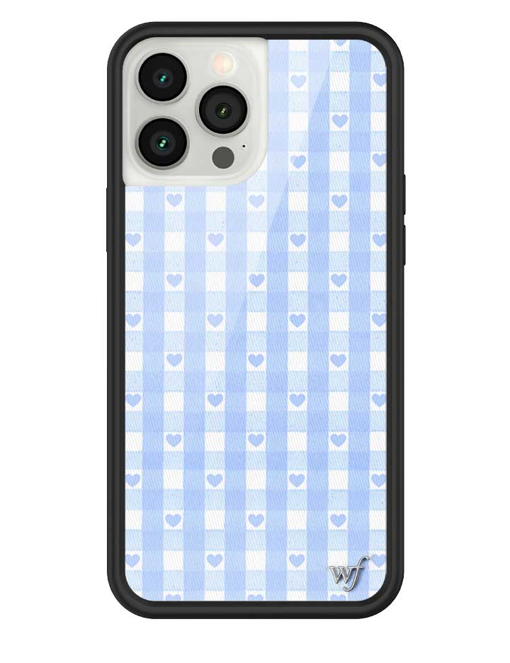 Gingham Hearts | Blue iPhone Case - Aaria Tees Aaria Tees