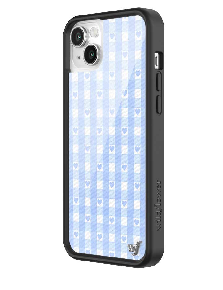 Gingham Hearts | Blue iPhone Case - Aaria Tees Aaria Tees