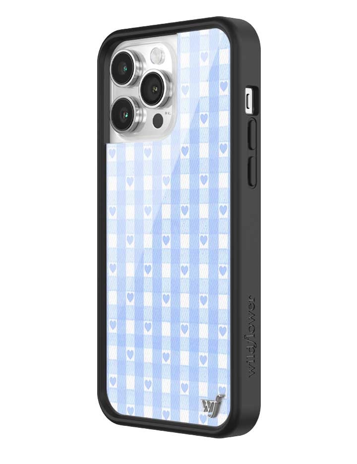 Gingham Hearts | Blue iPhone Case - Aaria Tees Aaria Tees