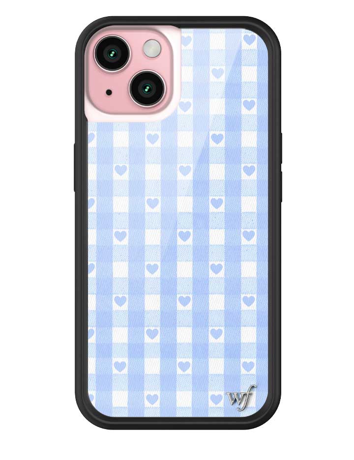 Gingham Hearts | Blue iPhone Case - Aaria Tees Aaria Tees
