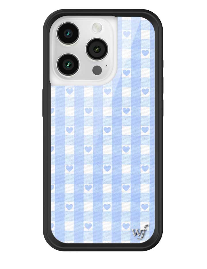 Gingham Hearts | Blue iPhone Case - Aaria Tees Aaria Tees