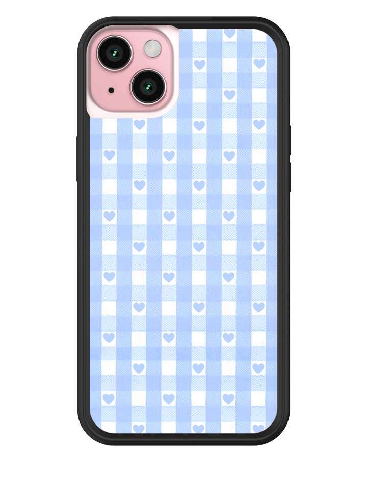 Gingham Hearts | Blue iPhone Case - Aaria Tees Aaria Tees