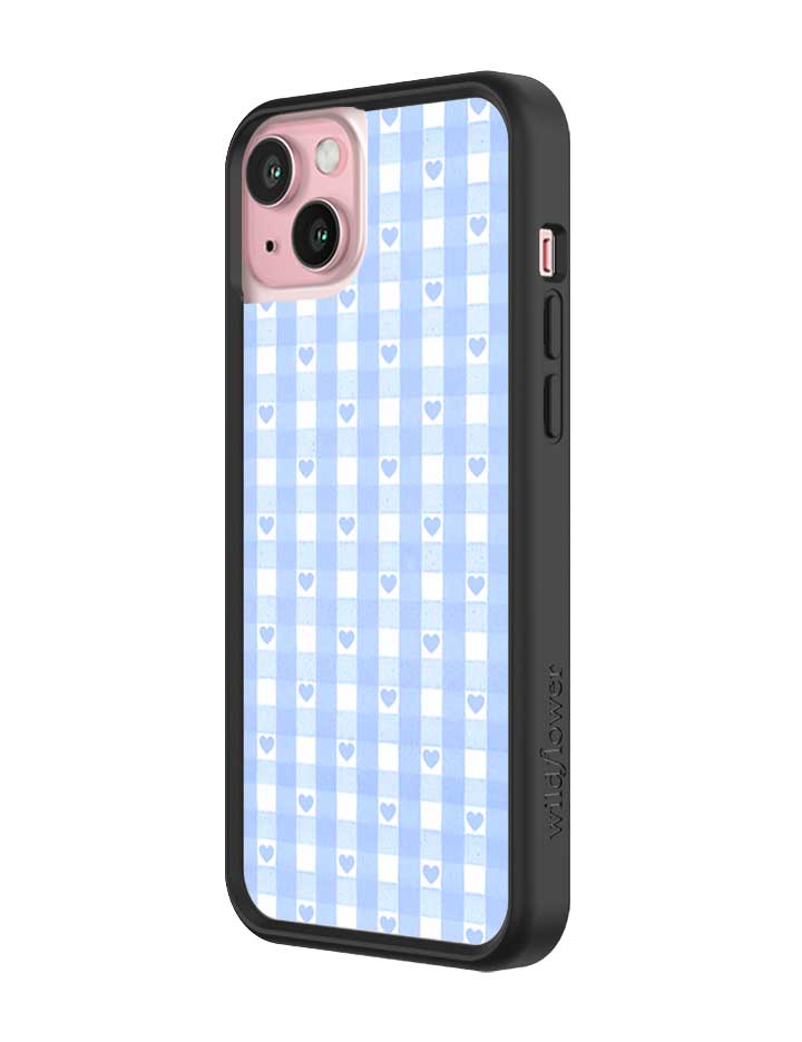 Gingham Hearts | Blue iPhone Case - Aaria Tees Aaria Tees