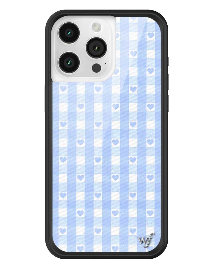 Gingham Hearts | Blue iPhone Case - Aaria Tees