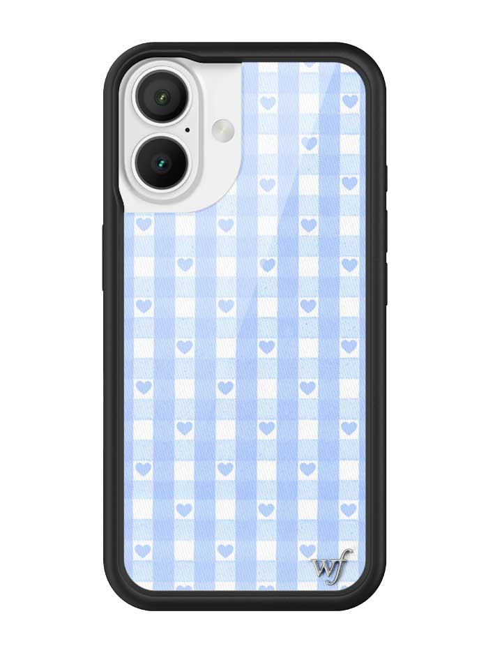 Gingham Hearts | Blue iPhone Case - Aaria Tees Aaria Tees