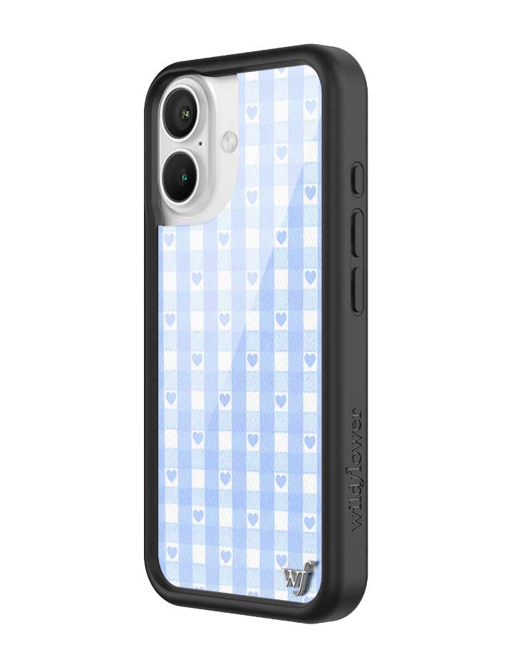 Gingham Hearts | Blue iPhone Case - Aaria Tees Aaria Tees