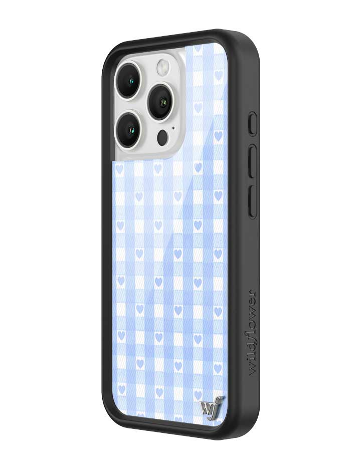 Gingham Hearts | Blue iPhone Case - Aaria Tees Aaria Tees