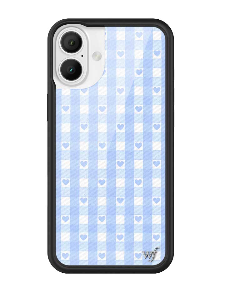 Gingham Hearts | Blue iPhone Case - Aaria Tees Aaria Tees