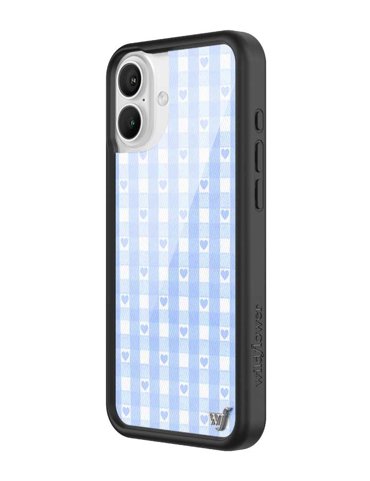 Gingham Hearts | Blue iPhone Case - Aaria Tees Aaria Tees