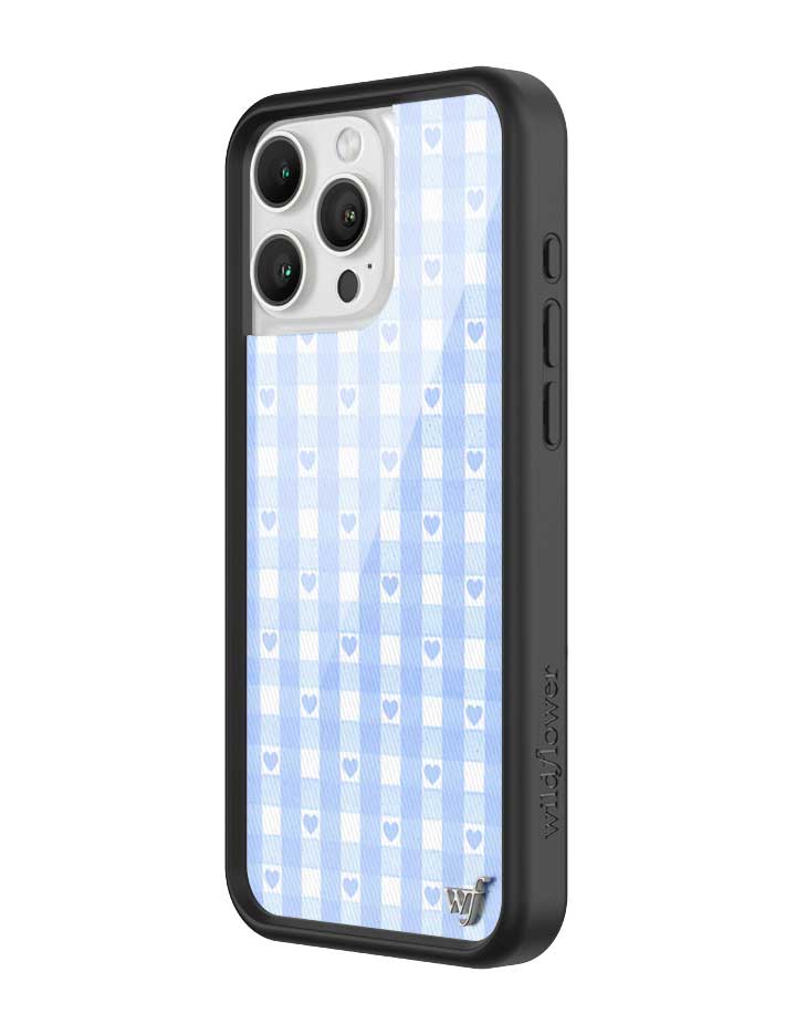 Gingham Hearts | Blue iPhone Case - Aaria Tees Aaria Tees