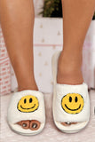 Smile Emoji Graphic Plush Home Slippers - Aaria Tees Aaria Tees