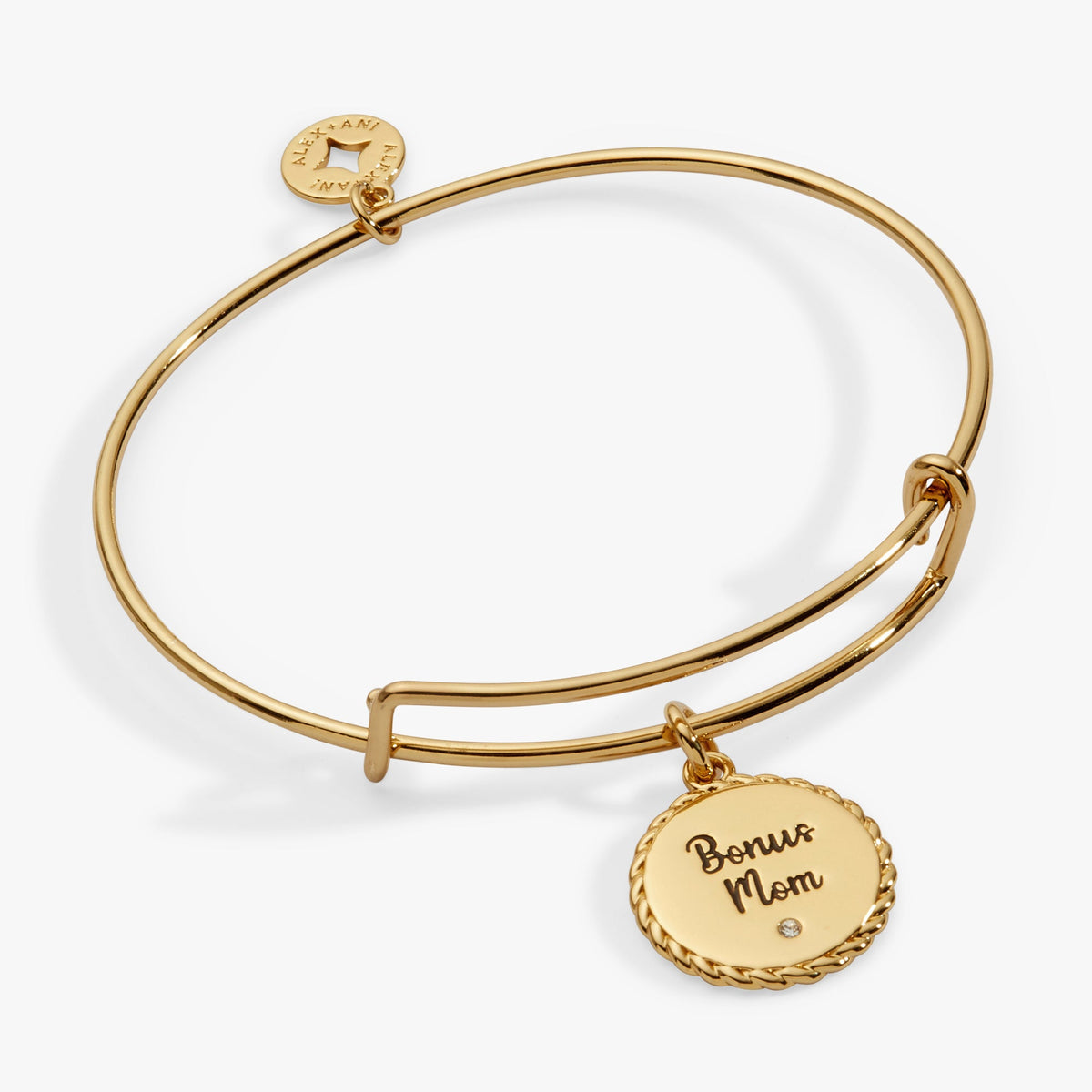 Bonus Mom 'Family Isn't Only Blessed By Name' Charm Bangle - Aaria Tees