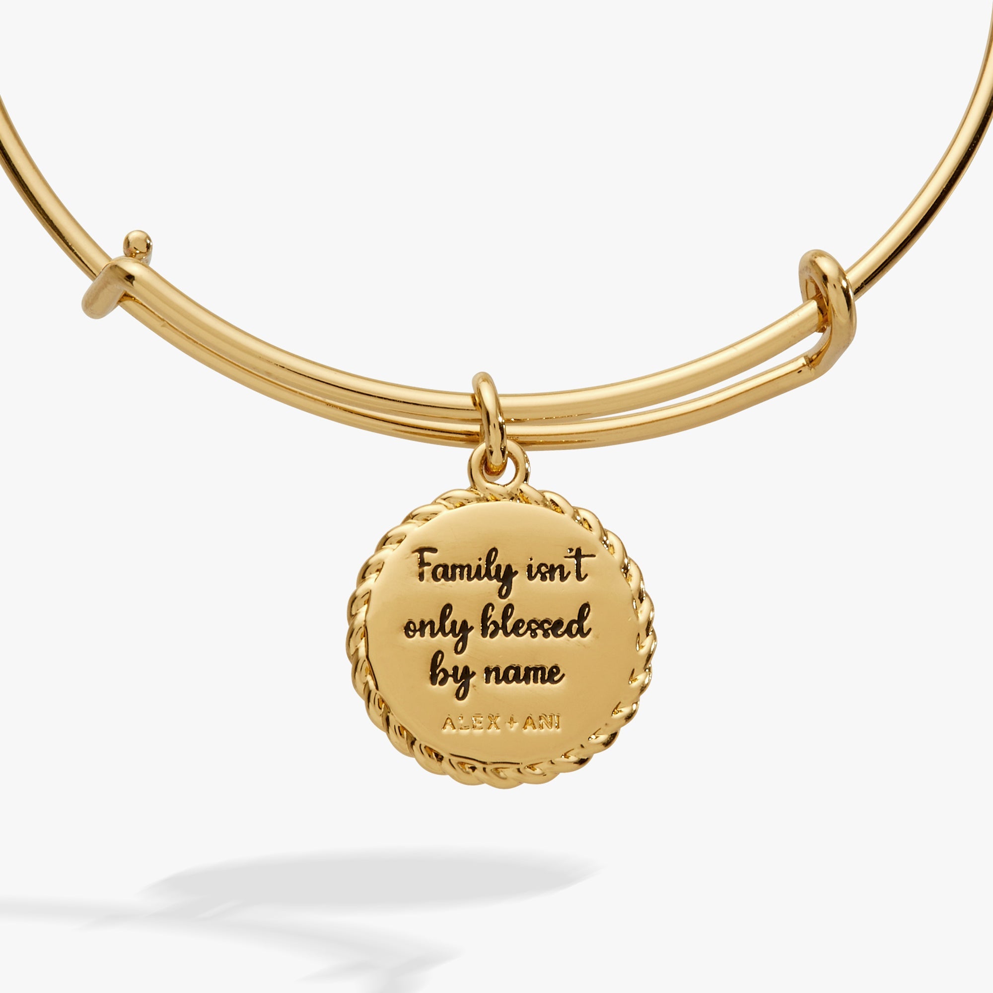 Bonus Mom 'Family Isn't Only Blessed By Name' Charm Bangle - Aaria Tees Aaria Tees