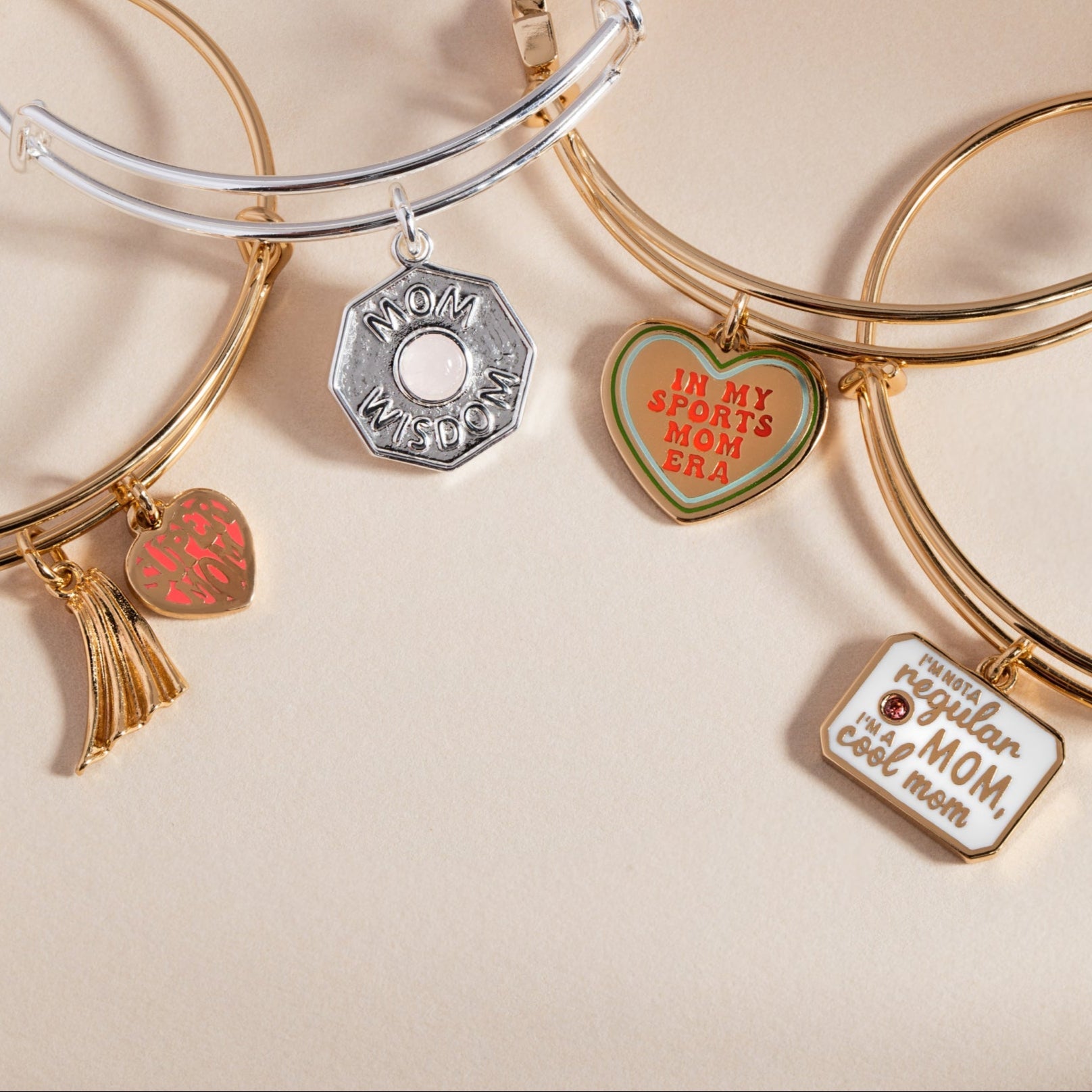'In My Sports Mom Era' Heart' Charm Bangle - Aaria Tees Aaria Tees