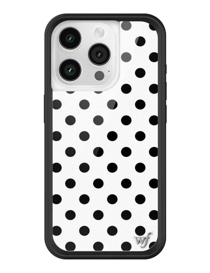 Polka Dot | White and Black iPhone Case - Aaria Tees Aaria Tees