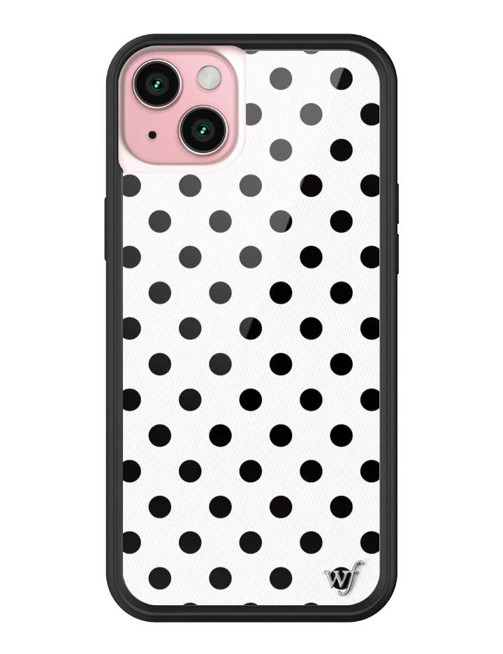 Polka Dot | White and Black iPhone Case - Aaria Tees Aaria Tees