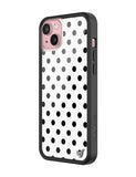 Polka Dot | White and Black iPhone Case - Aaria Tees Aaria Tees