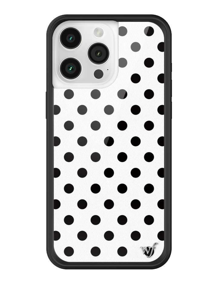 Polka Dot | White and Black iPhone Case - Aaria Tees Aaria Tees
