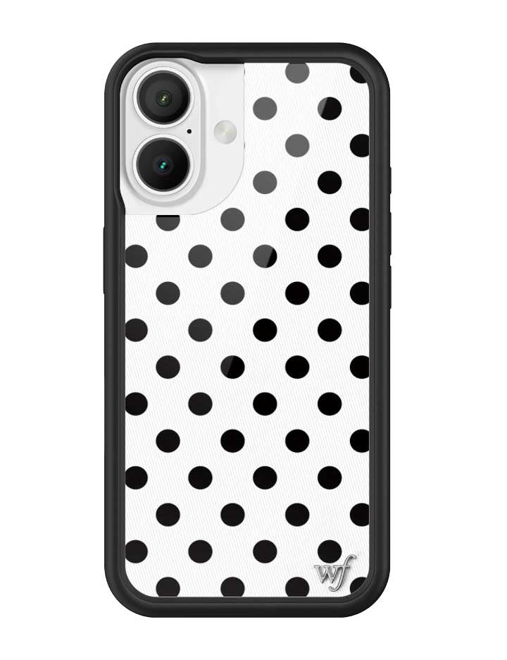 Polka Dot | White and Black iPhone Case - Aaria Tees Aaria Tees