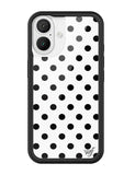 Polka Dot | White and Black iPhone Case - Aaria Tees Aaria Tees