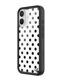 Polka Dot | White and Black iPhone Case - Aaria Tees Aaria Tees