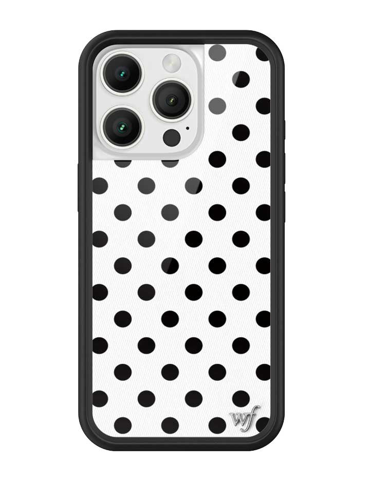 Polka Dot | White and Black iPhone Case - Aaria Tees Aaria Tees