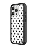 Polka Dot | White and Black iPhone Case - Aaria Tees Aaria Tees
