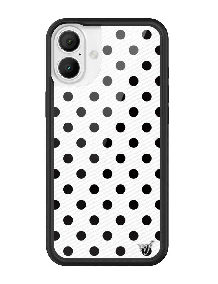 Polka Dot | White and Black iPhone Case - Aaria Tees Aaria Tees