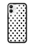 Polka Dot | White and Black iPhone Case - Aaria Tees Aaria Tees
