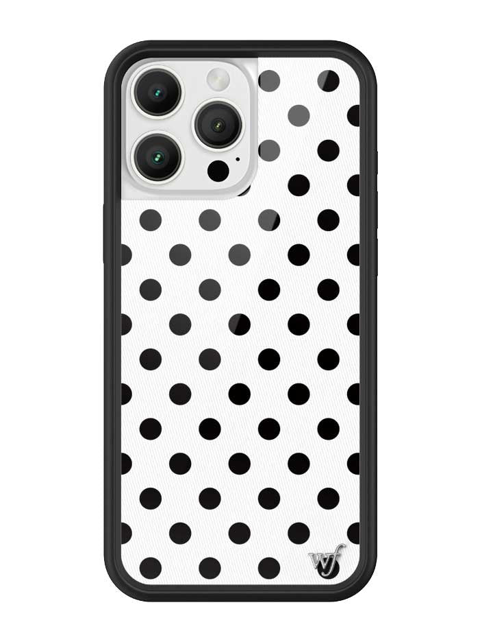 Polka Dot | White and Black iPhone Case - Aaria Tees Aaria Tees