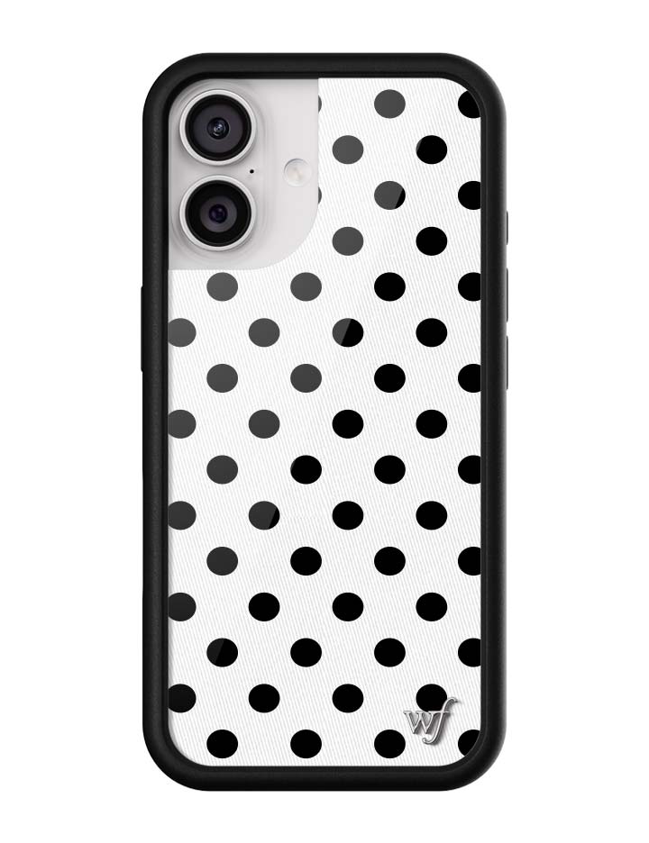 Polka Dot | White and Black iPhone Case - Aaria Tees Aaria Tees