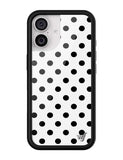 Polka Dot | White and Black iPhone Case - Aaria Tees Aaria Tees
