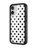 Polka Dot | White and Black iPhone Case - Aaria Tees Aaria Tees