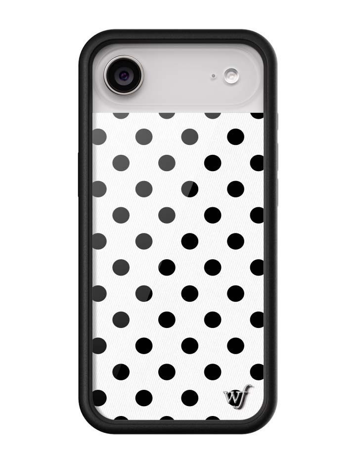 Polka Dot | White and Black iPhone Case - Aaria Tees Aaria Tees