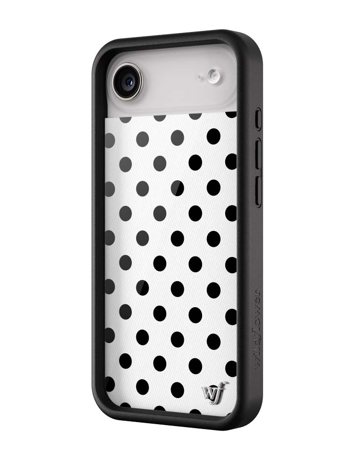 Polka Dot | White and Black iPhone Case - Aaria Tees Aaria Tees