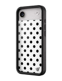 Polka Dot | White and Black iPhone Case - Aaria Tees Aaria Tees